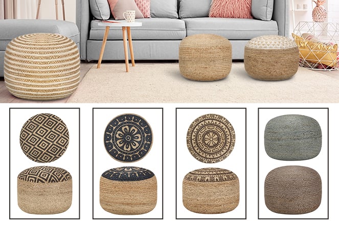 Chic Handmade Pouffes | Update Your Home Today!