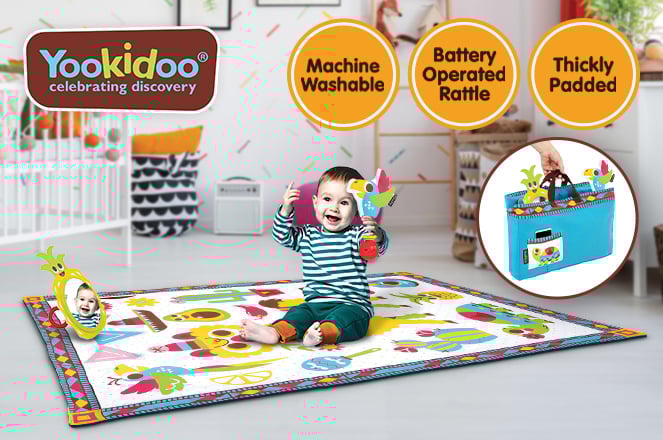 Yookidoo Fiesta Baby Playmat | Converts into a Carry Bag!