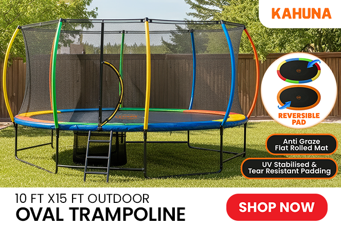 Kahuna Reversible Pad Trampoline | Flip the Look, Keep the Bounce