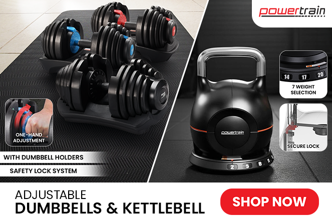Powertrain Adjustable Dumbbells | Space-Saving Strength Equipment