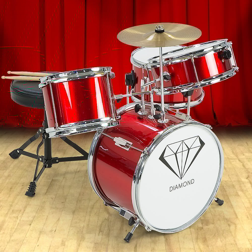 Kids 4 Piece Drum Kit RED Drums