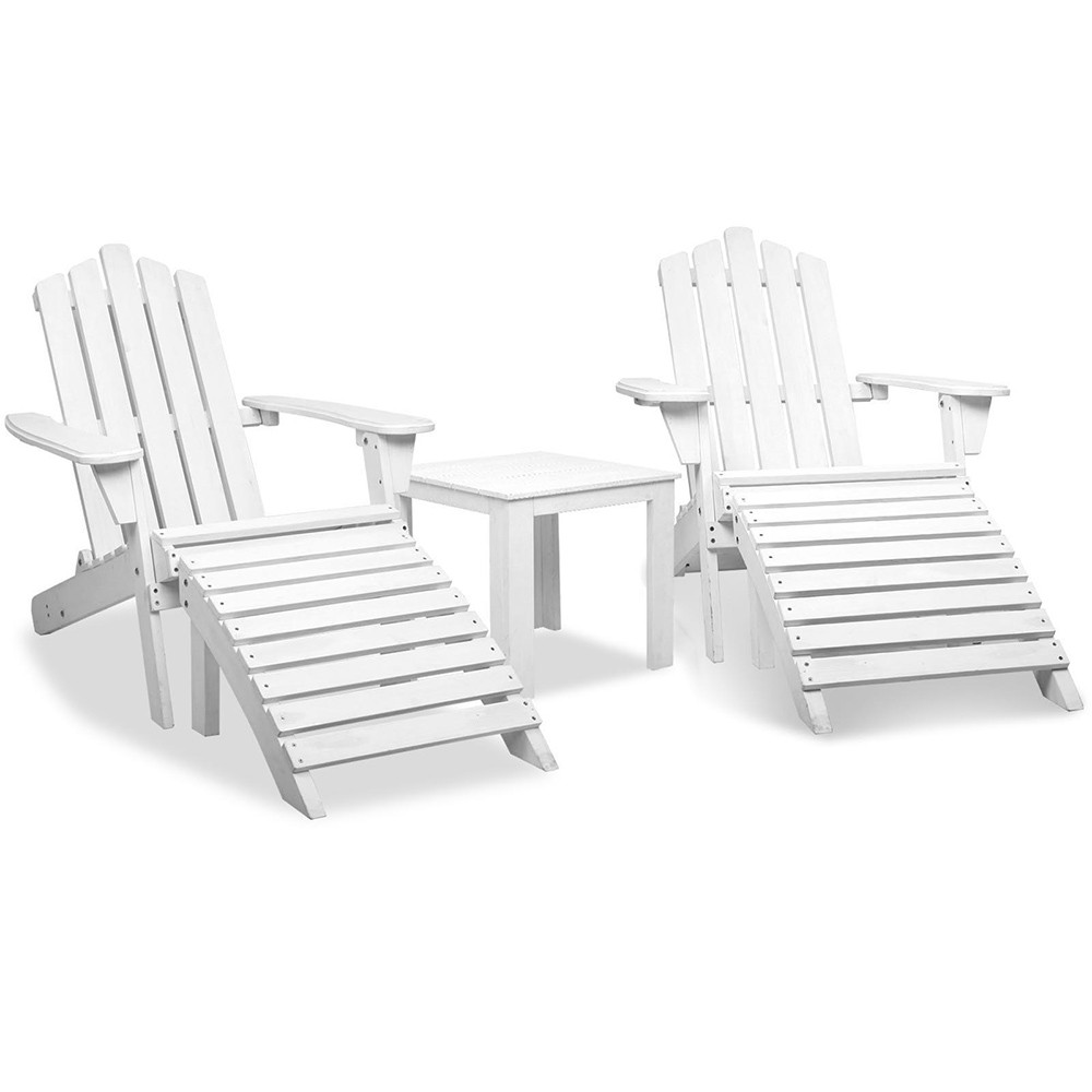 Outdoor Chairs Melbourne 64 S Klika Adirondack Chairs Side Table Set White