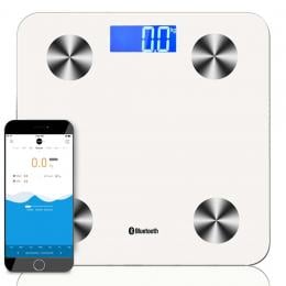 Wireless Bluetooth Digital Body Scale Bathroom Health Weight White