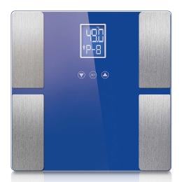 Digital Body Fat Scale Bathroom Weight Glass Water LCD Blue