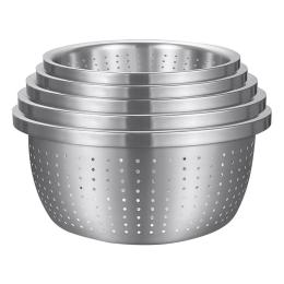Stainless Steel Nesting Colander Sink Washing Bowl Strainer  Set of 5