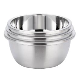 3Pcs Deepen Stainless Steel Stackable Baking Mixing Bowls Storage
