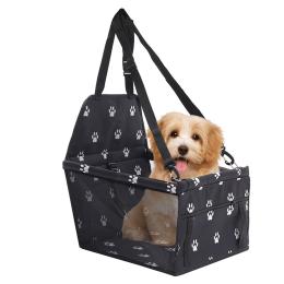 Pet Booster Car Seat Safety Travel Portable Dog Carrier Bag Black