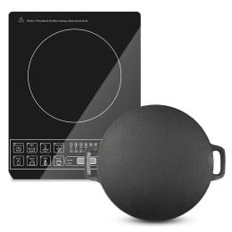 Electric Smart Induction Cooktop 34cm Stainless Steel Casserole