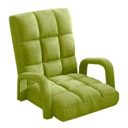 Foldable Lounge Cushion Adjustable Floor Recliner Chair Armrest Green