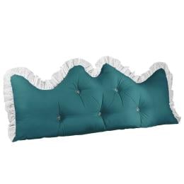 180cm Blue-Green Princess Bed Pillow Backrest Bedside Tatami Cushion
