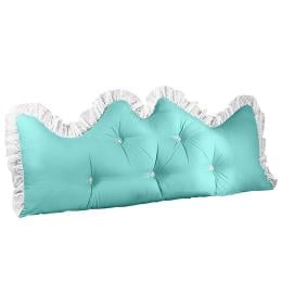 180cm Light Blue Princess Bed Pillow Backrest Bedside Tatami Cushion