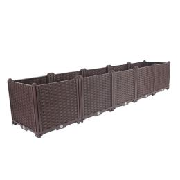 200cm Raised Planter Box Outdoor Plastic Plants Garden Bed Deepen