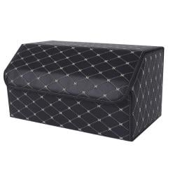 Car Boot Collapsible Foldable Trunk Cargo Box Black/Gold - Large