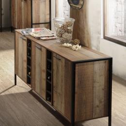 Mascot Wine Cabinet Drawer Chest Oak Colour