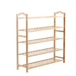 Bamboo Shoe Rack Storage Wooden Shelf Stand 5 Tiers Layers 80cm