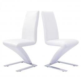 Premium Black/Red/White Leatherette 2x Z Chair White