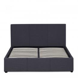 Luxury Gas Lift Bed Frame Base And Headboard Storage Single Charcoal