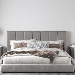Decor Valencia Headboard Bedhead Upholstered - Queen - Mid Grey