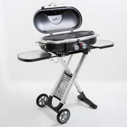 Outdoors BBQ Mate Premium Portable Gas Grill LPG Twin Grill Black