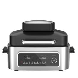 Top Loading Air Grill Family XL Air Fryer Stainless Steel Silver