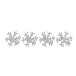 Napkin Rings - Snow Flake - 4 Pack - Silver