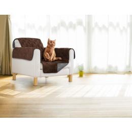 Sprint Industries Sofa Slipcover Protector- Single Chocolate  Charcoal