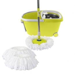 360° Spin Mop Bucket Set Spinning Stainless Steel Rotating Green