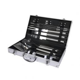 18Pcs Stainless Steel BBQ Tool Set Outdoor Barbecue Utensil Aluminium