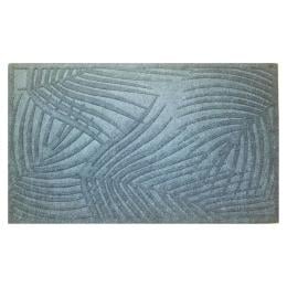 Door Mat Deluxe Marine Carpet Grey Palm Frond 45 x 75 cm Doormat