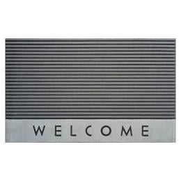 Door Mat Deluxe Rubber Welcome Stripe 45 x 75 cm Doormat