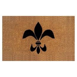 Door Mat Premium Coir Fleur De Lis 50 x 80 cm Doormat