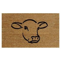 Door Mat Premium Coir Cow Face 50 x 80 cm Doormat