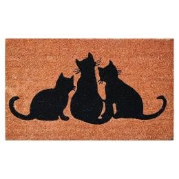 Door Mat Deluxe Coir Backed Cats Kittens 45 x 75 cm Doormat
