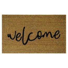 Door Mat Deluxe Coir Backed Welcome 45 x 75 cm Doormat