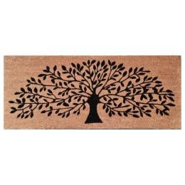 Wide Door Mat Deluxe Coir Backed Tree Of Life 45 x 110 cm Doormat