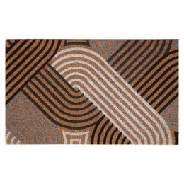 Door Mat Deluxe Coir Backed Geometric 45 x 75 cm Doormat