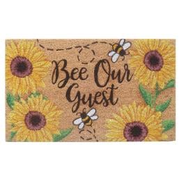 Door Mat Deluxe Coir Backed Bee Our Guest 45 x 75 cm Doormat