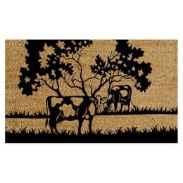 Door Mat Deluxe Coir Latex Cow Tree 45 x 75 cm Doormat