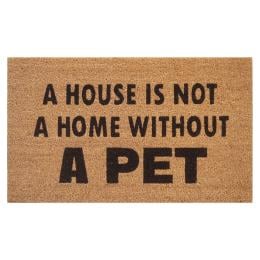 Door Mat Deluxe Coir Latex House Without Pet Dog Cat 45 x 75 cm Doormat