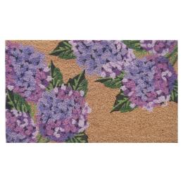 Door Mat Deluxe Coir Backed Hydrangea Flowers 45 x 75 cm Doormat
