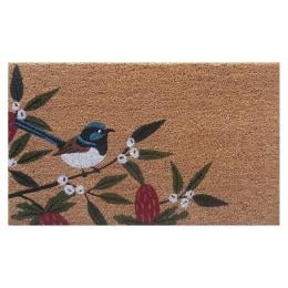 Door Mat Deluxe Coir Backed Wren Bird Bush 45 x 75 cm Doormat