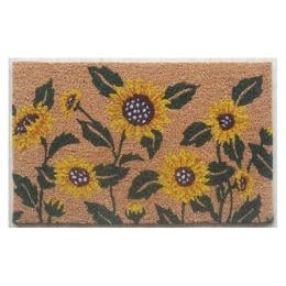 Door Mat Deluxe Coir Latex Sunflower 45 x 75 cm Doormat