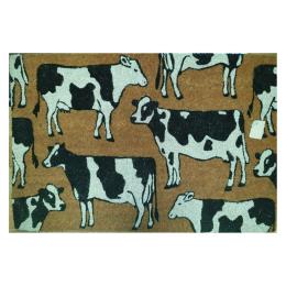 Door Mat Deluxe Coir Latex Dairy Cows 45 x 75 cm Doormat
