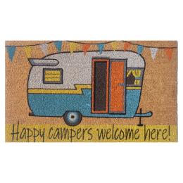 Door Mat Deluxe Coir Back Happycamper 45 x 75 cm Doormat