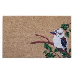 Door Mat Deluxe Coir Backed Kookaburra Bird 45 x 75 cm Doormat