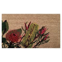 Door Mat Deluxe Coir Latex Aussie Flowers 45 x 75 cm Doormat