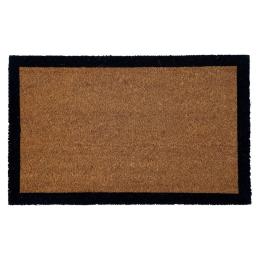 Door Mat Deluxe Coir Backed Black Border 50 x 80 cm Doormat