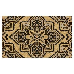 Door Mat Deluxe Coir Backed Mosaic Black 45 x 75 cm Doormat