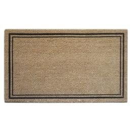 Door Mat Deluxe Coir Back Thin Double Border 45 x 75 cm Doormat