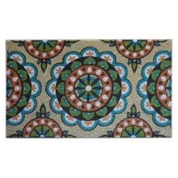 Door Mat Deluxe Coir Backed Circles 45 x 75 cm Doormat